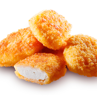 Nuggets isolated. With clipping path